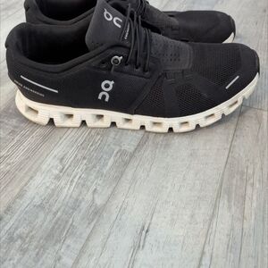 On Running Black and White Athletic Shoes